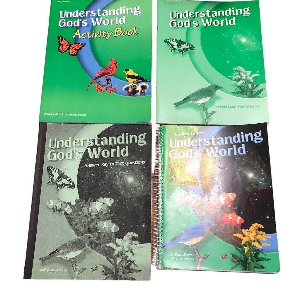 Lot of 4 ABEKA 4th Grade Understanding God’s World Science Series Homeschool